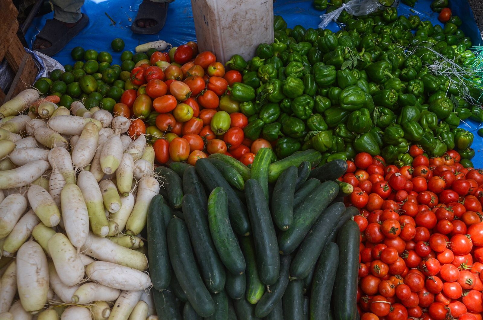 Étal de marché, Sénégal